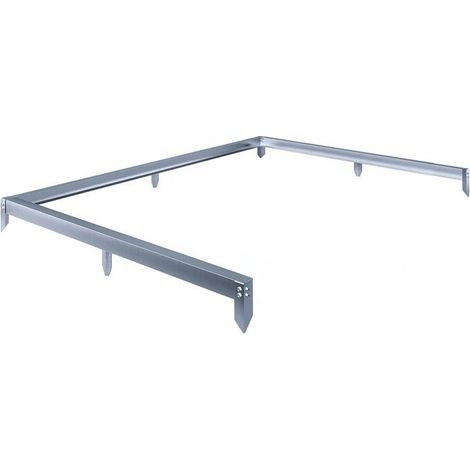 Filiyano-Socle en acier galvanisé pour serre « Basilic » - 2,37 m² - Gris (1/5)