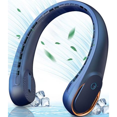 Ventilateur de cou portable - AVEKI - Batterie 4000 mAh - Ultra silencieux - 3 vitesses réglables