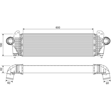 Intercooler, échangeur Valeo 818694 IVECO 5801255806 5801255844 5801526779