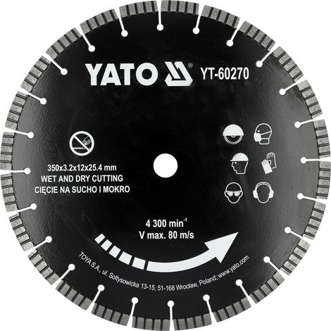 Lame de scie pour machine de découpe 350 x 25,4 mm (1/3)