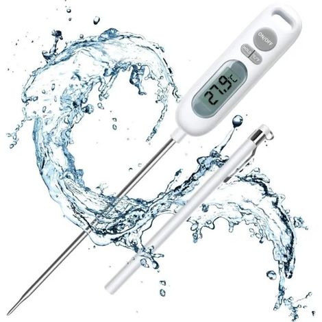 Thermomètre de cuisson, sonde 141 mm, thermomètre alimentaire numérique pour barbecue, pâtisseries, viande. (1/5)