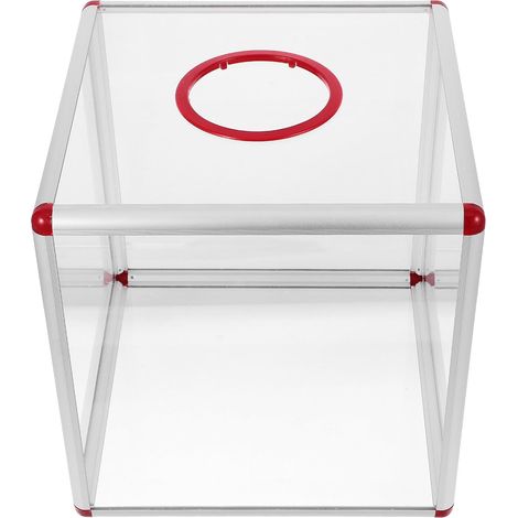 Urne Transparente Moyenne en Acrylique, Boîte à Dons et Boîte à Suggestions, sans Serrure, pour Fêtes, Événements et Tombola, Conteneur de Collecte Polyvalent, (1/5)