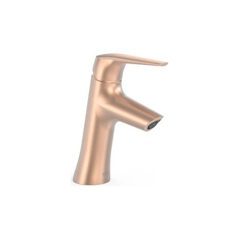 TRES 28110402OPM FUJI Grifo Monomando Lavabo Inclinado Ecoeficiente Color Oro Rosa Mate 24K - ref: 28110402OPM