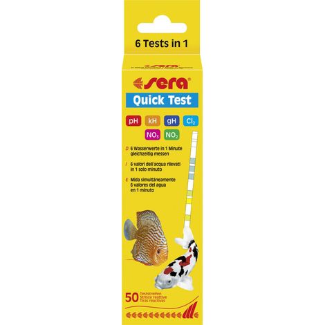 Sera Aquariumwassertester Quick Test 50 Stück Streifen-Kit