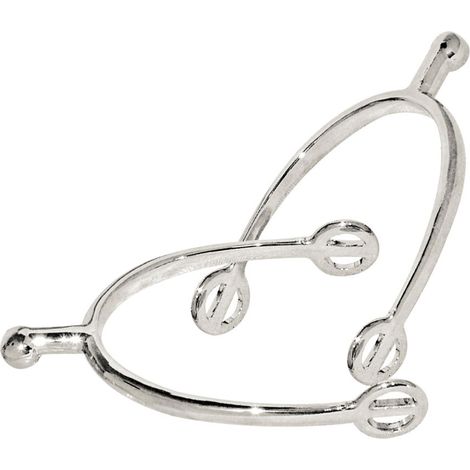 25 mm: Speroni da donna in metallo cromato con gambo a goccia
