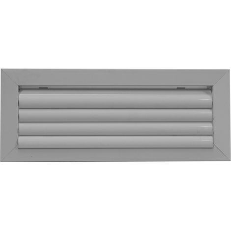 Grille à ailettes courbes orientables alu dimensions 500 x 300 mm S&P 850897