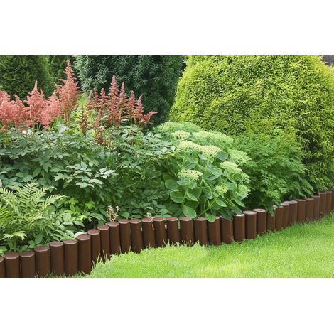 Bordura flexible HEX PALISADE - 50 unis (13.5 metros lineales) / 27x1x15 cm / Marrón (1/5)