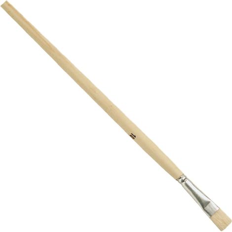Gussowpinsel Gr.2 B.5mm Spitzenqual.helle Borsten Weißbl.lang.roh.Holzstiel (1/2)