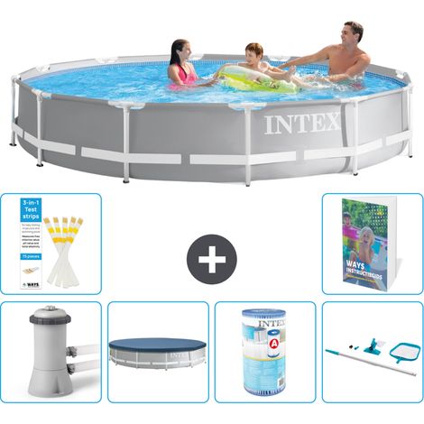 Prism Frame Pool Rund - 366x76 cm - 7-teilig S304