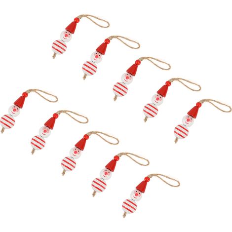 Set mit 10 bunten Schneemann-Weihnachtsbaumkugeln (1/5)