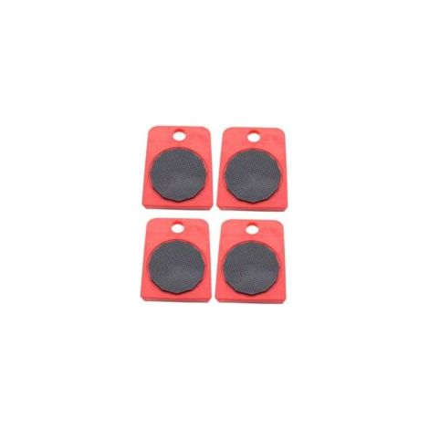 4 pièces Kit de Roulettes Pivotantes pour Meubles Lourds avec Patins Antidérapants Outils de Déplacement pour Réfrigérateurs Lits et Armoires Support Stable et Sécurité pour Sols