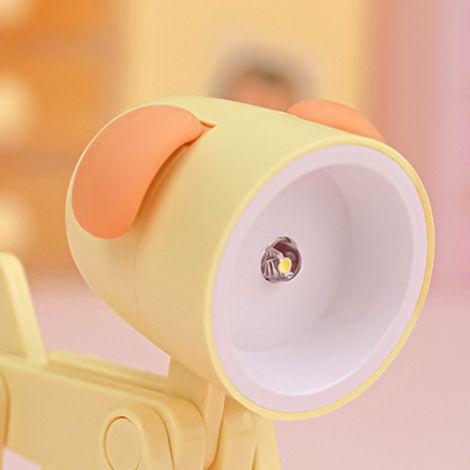 Kawaii-LED-Schreibtischlampe in gelbem Hund, niedliches Tier-Nachtlicht, dekorativer Handyhalter, kompaktes Deko-Element (1/2)