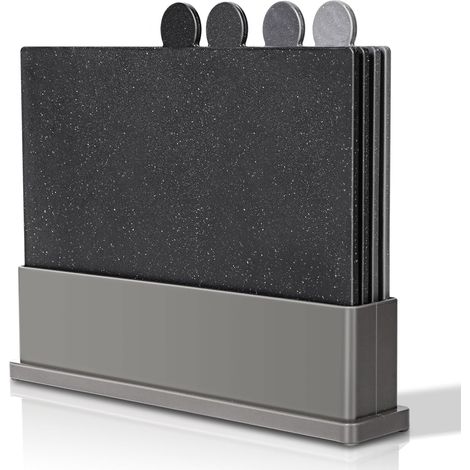 Taglieri Cucina Set 4 Pezzi Supporto Plastica BPA-Free (1/5)
