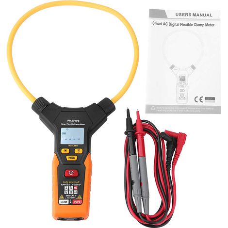 Pince ampèremétrique numérique 3000A Multimètre portable Kit de maintenance Testeur de continuité de courant alternatif Outil RMS électrique Auto Ranging avec écran LCD(PM2019S) (1/5)
