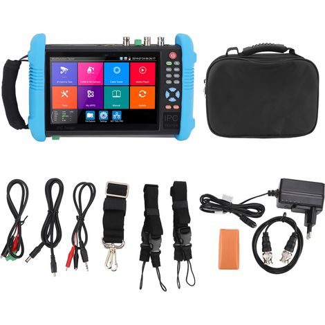 Testeur de vidéosurveillance, entrée VGA, écran tactile 7 pouces, outil de Test AHD TVI CVI UTP pour l'entretien et la réparation, prise ue 100-240V (1/5)