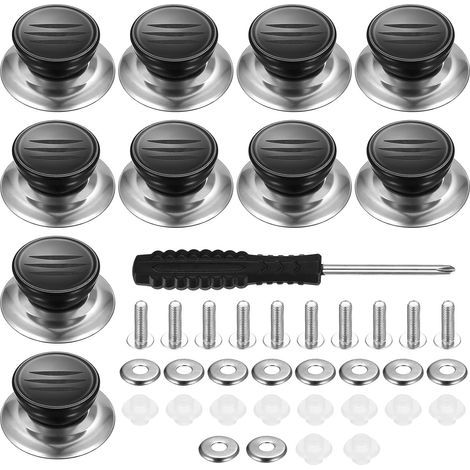 Set of 10 universal pot lid handles for pot lids, replacement handles, handles for kitchen pots (1/5)