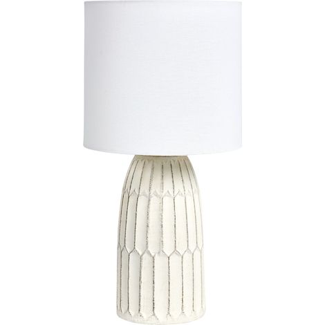Tischlampe BELIHUL Keramik Cremeweiß