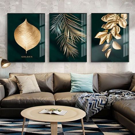 Autre déco murale,Tableau Décoration Murale - Set de Poster Premium pour la Maison, Bureau, Salon, Chambre, Cuisine-Style Moderne - Impression sur Toile - Décoration Unique - 30 x 40 cm - 3 pièces - s (1/5)