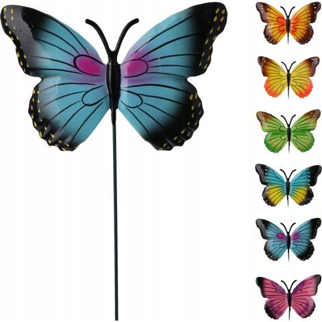 Papillon décoratif de jardin sur bâton 55 cm