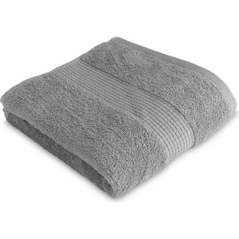 Serviette de Toilette 50 x 90 cm - 100% Coton - 450 gr/m2 - Gris (1/3)