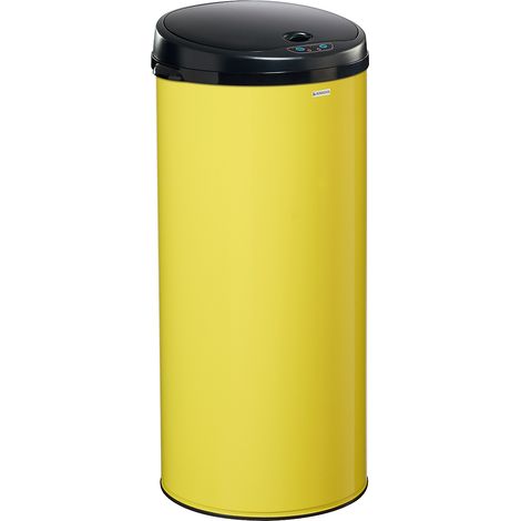 Poubelle à ouverture automatique Sensitive - 45l - jaune soufre - RAL 1016