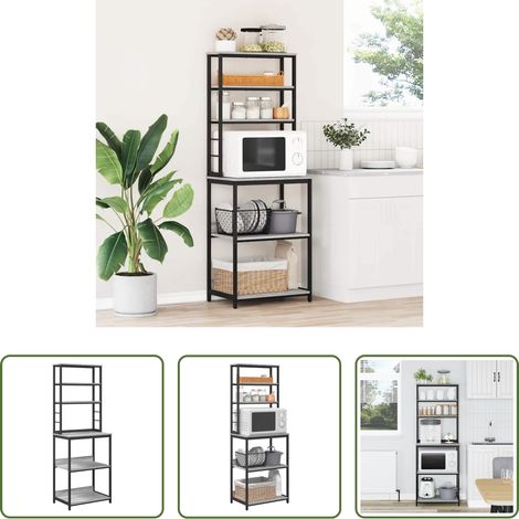 Industriestil - Küchenregal Graues Sonoma 60 x 40 x 168 cm Holzwerkstoff (1/5)
