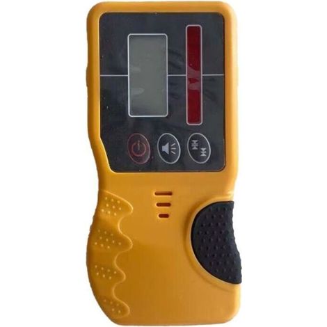 Récepteur Laser Rotatif Autonivelant Extérieur avec Détecteur et Pince Robuste Lumière Rouge (1/4)