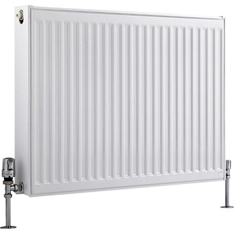 Milano Compact White Type 22 Central Heating Double Panel Horizontal Convector Radiator - 600mm x 800mm