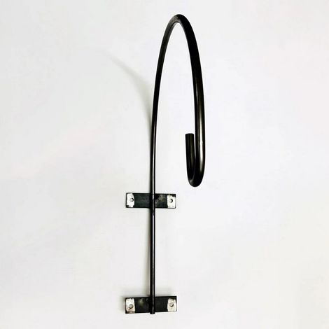20 inches Wall Swan Neck Bracket - Bare Metal/Ready to Rust - L38 x W10 x H48 cm