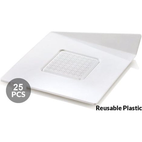 Bankett-Monoportionskissen 83x83mm/25 Stück weiß (1/3)