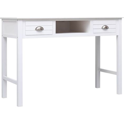 Maison Exclusive - Schreibtisch Weiß 110×45×76 cm Holz (1/5)