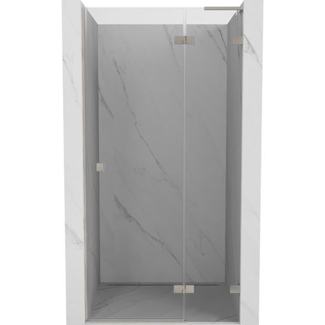 Mexen Lunar L porte de douche pivotante droite 110 cm, transparent, nickel brossé - 834L-110-000-97-00-P (1/5)