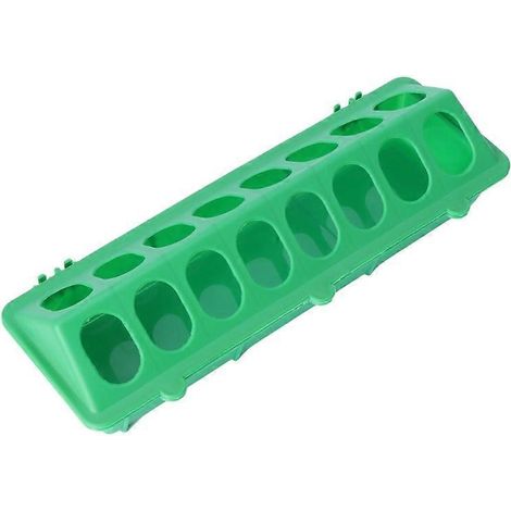 Poulailler Mangeoire Poule Plastique avec Couvercle Rabattable, Abreuvoir Volaille, Distributeur Aliments Oiseaux, Bac Alimentation Poules Extérieur (1/4)