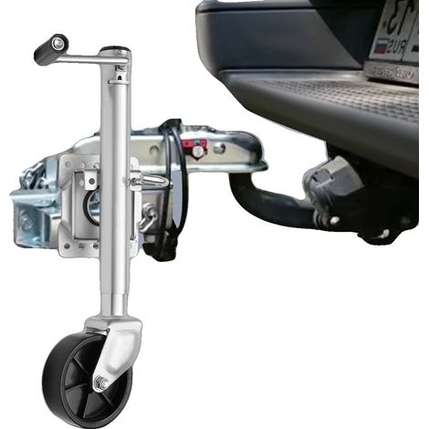 Roue de support automatique, acier galvanisé, diamètre de roue de 200 mm, diamètre de tuyau de 50 mm, capacité de charge de 1200 lb, design professionnel (1/5)