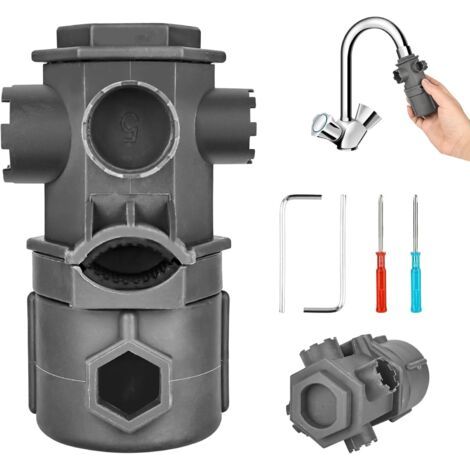 Clé 16 en 1 pour robinet, clé d'aérateur multifonctionnelle, outil de robinet, clé de robinet pour salle de bain, toilettes, évier, etc (1/5)