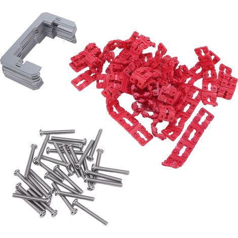 Lot de 24 cales plaque murale métal et 96 cales prise encastrée avec vis inox pour réparer prises branchement lâches (1/5)