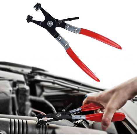 Pince à Colliers de Serrage avec Poignée Plastique – Outil pour Colliers à Ressort, Véhicules, Plomberie – Compatible Cobra – Pour Atelier (1/5)