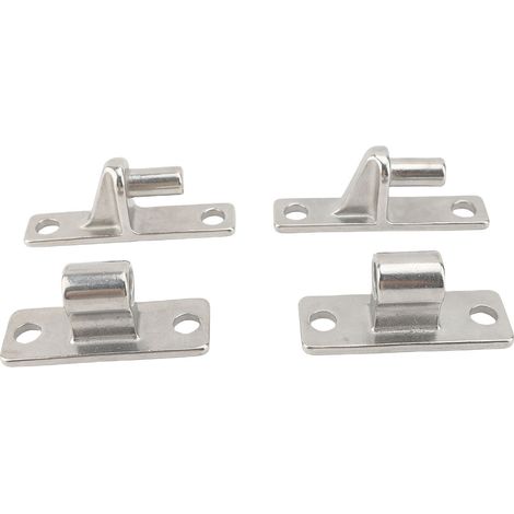 Charnières de porte en acier inoxydable 304, 2 unités, support mural robuste pour portails de ferme, clôtures en bois, capacité jusqu'à 270 kg. (1/3)