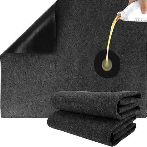 Tapis Moto Garage Sol 100x150cm Tapis Découpable et Antidérapan Anti-Déversement d’Huile pour Moto, Auto, Établi et Atelier (1/5)