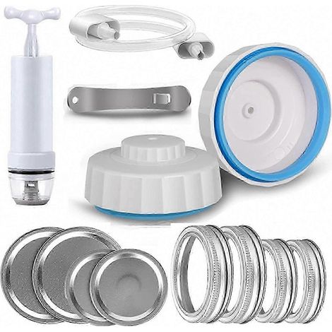 Kit de mise sous vide pour bocaux standard et large ouverture - Pompe à vide de conservation pour aliments (1/5)