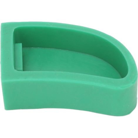 Empreinte dentaire en silicone vert, moule rainuré gauche pour base de modèle, matériau d'impression moulé. (1/5)
