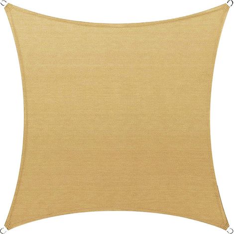 Voile d'ombrage carrée respirante en PEHD, auvent de protection UV extérieur en polyéthylène haute densité pour patio et jardin (2 x 2 m) (1/2)