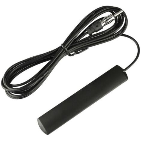 Antenne Autoradio Voiture Brise Collante Adaptateur Fiche DIN avec 3m Câble Compatible avec Auto Camion Véhicule SUV Jeep FM AM Radio Amplificateur HD Lecteur (1/4)