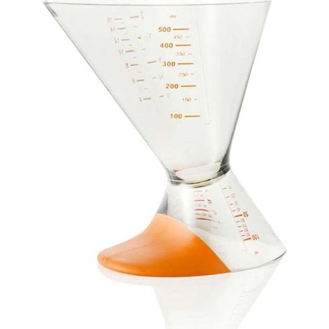 Brandani Double misuratore doppio litri grammi plastica arancio