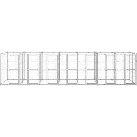 Maison Exclusive - Gabbia per Cani da Esterno in Acciaio Zincato 16,94 m²