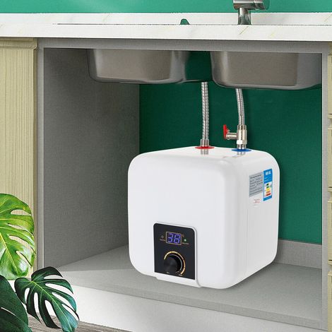 Senderpick – Chauffe-eau à accumulation 8L – Écran LED – 1500W – Acier inoxydable – Montage mural – Temps de chauffage 15-30 min (1/5)