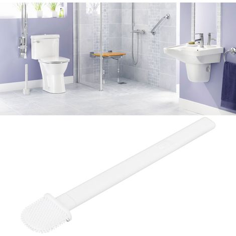 Brosse de toilette portable en silicone, outil de nettoyage pour salle de bain, ensemble de brosses pour la maison, l'hôtel et les lieux publics. (1/5)
