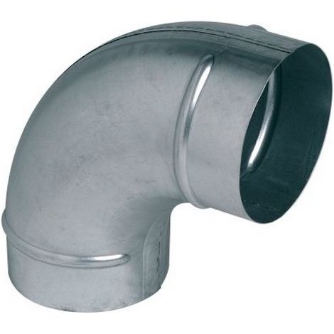Aldes – Coude galvanisé 90° diamètre 80 mm – Raccord VMC embouti – Acier galvanisé pour ventilation – 11093380