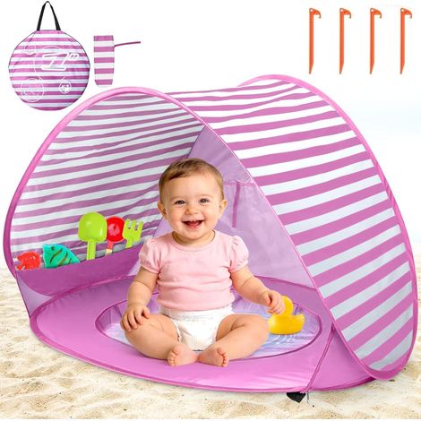Tente de plage pour bébés, tente de plage pliable, tente de plage pour bébés avec mini-piscine, protection UV, tente de plage pour tout-petits, pique-nique, jardin, tente de plage (1/5)