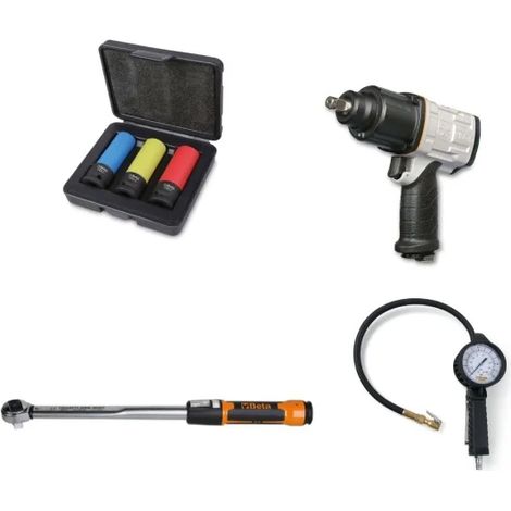 Kit automotive con avvitatore, chiave dinamometrica e pistola Beta 1927OLS/KVA cod. 019271091 (1/5)
